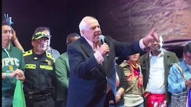 El expresidente Ernesto Samper acompañó el cierre de campaña de Iván Cepeda.