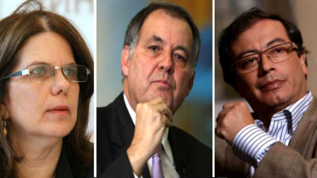 María Mercedes Maldonado, Alejandro Ordóñez, Gustavo Petro.