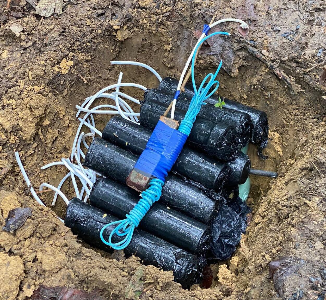 Explosivos hallados en Nariño.