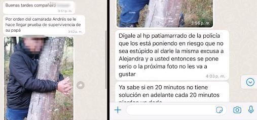 Los delincuentes enviaban mensajes amenazantes a los familiares de las víctimas.