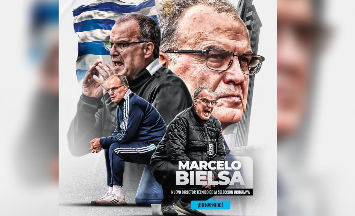 Marcelo Bielsa fue presentado como DT de Uruguay.