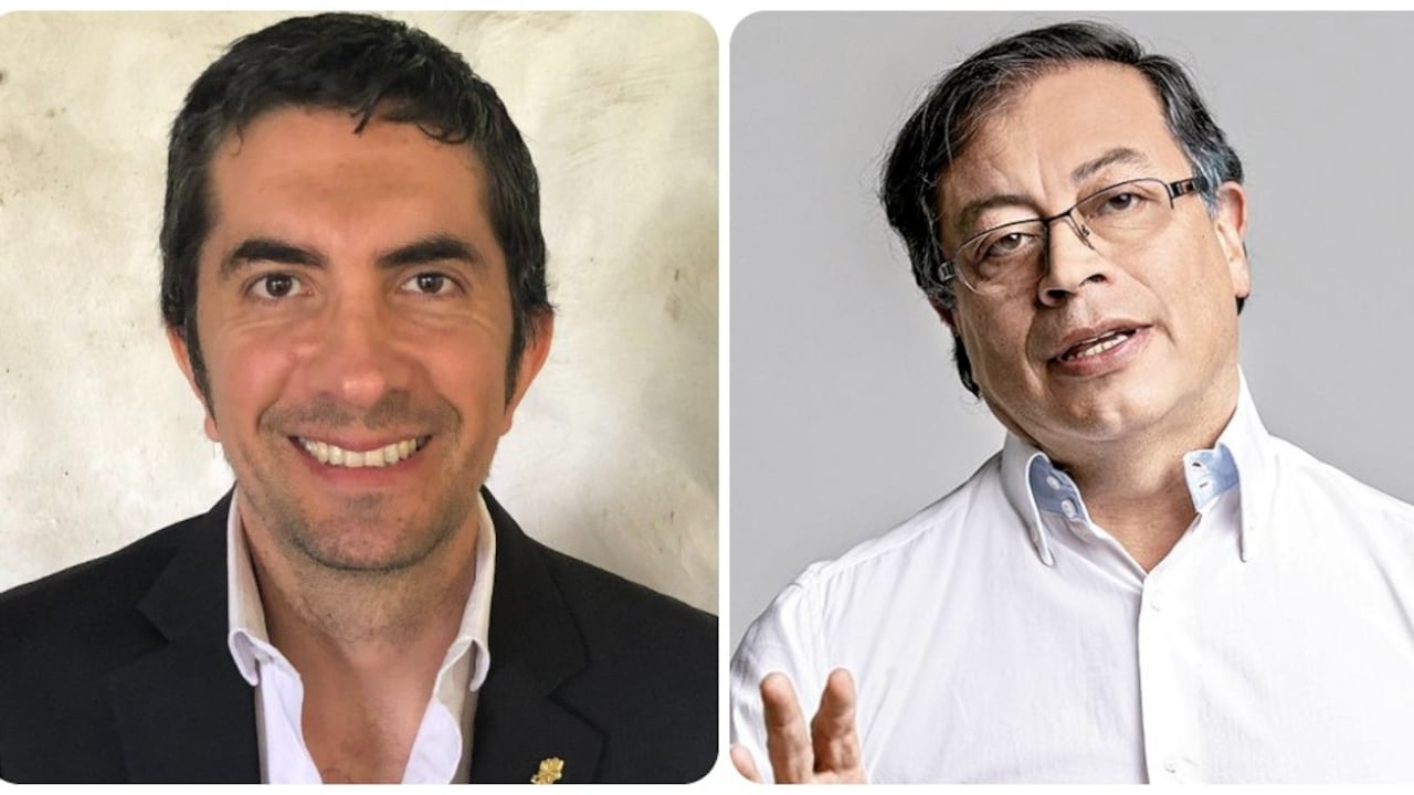 Pierre Onzaga y Gustavo Petro.