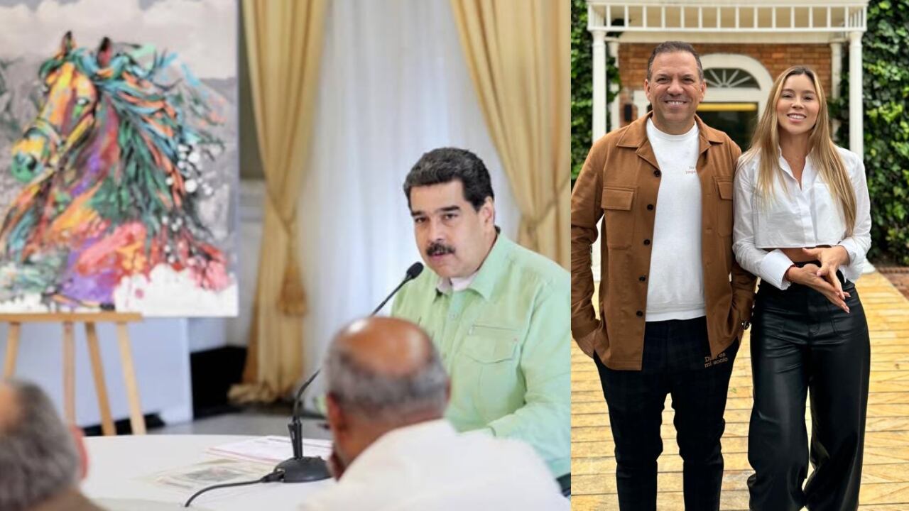 Nicolás Maduro junto a Santiago Botero y Manuela Echeverri