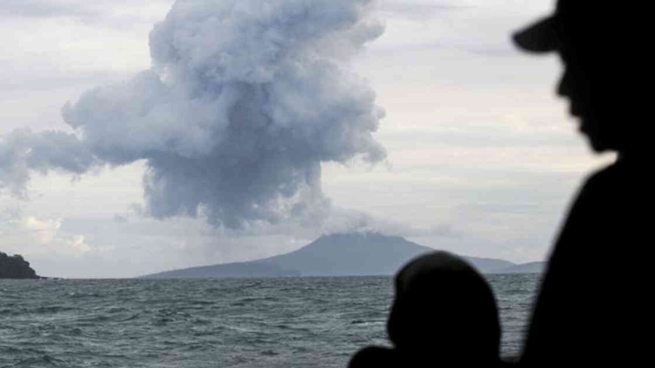 Erupción del volcán Anak Krakatoa en 2018. Foto: DW