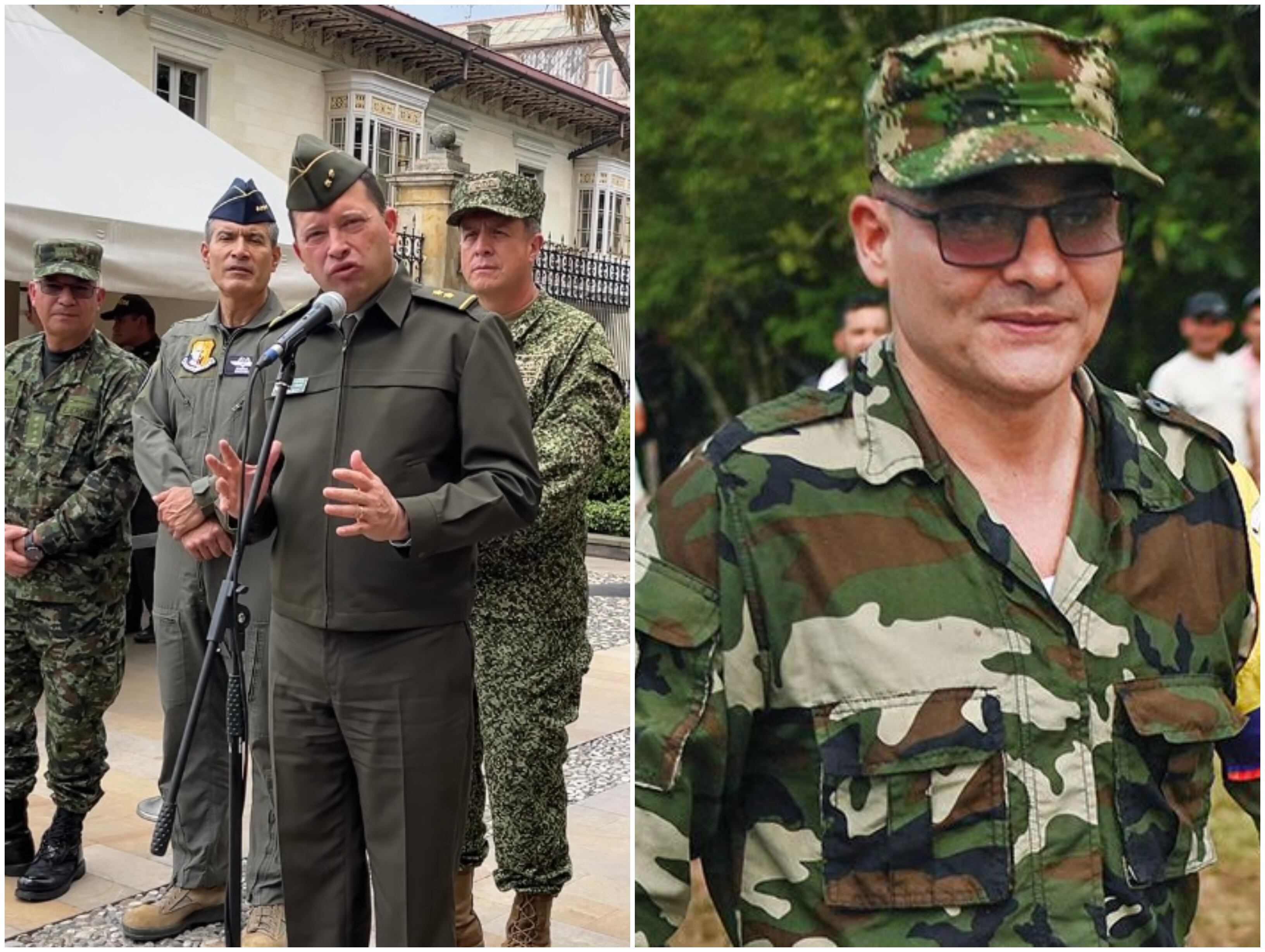 Director de la Policía, general Carlos Triana y alias Iván Mordisco