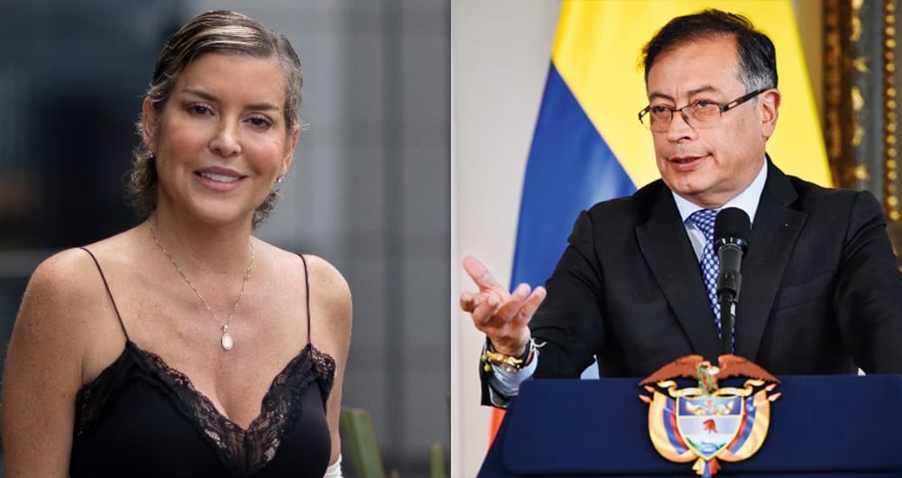 Ángela Benedetti y el presidente Gustavo Petro.