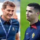 Iker Casillas y Cristiano Ronaldo.