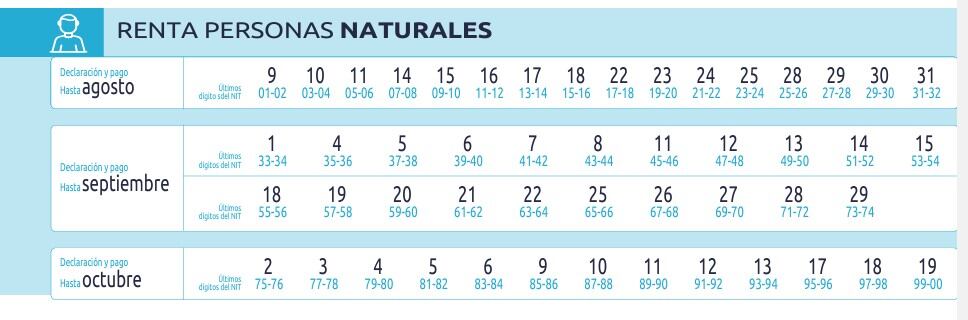 Declaración de renta / Dian