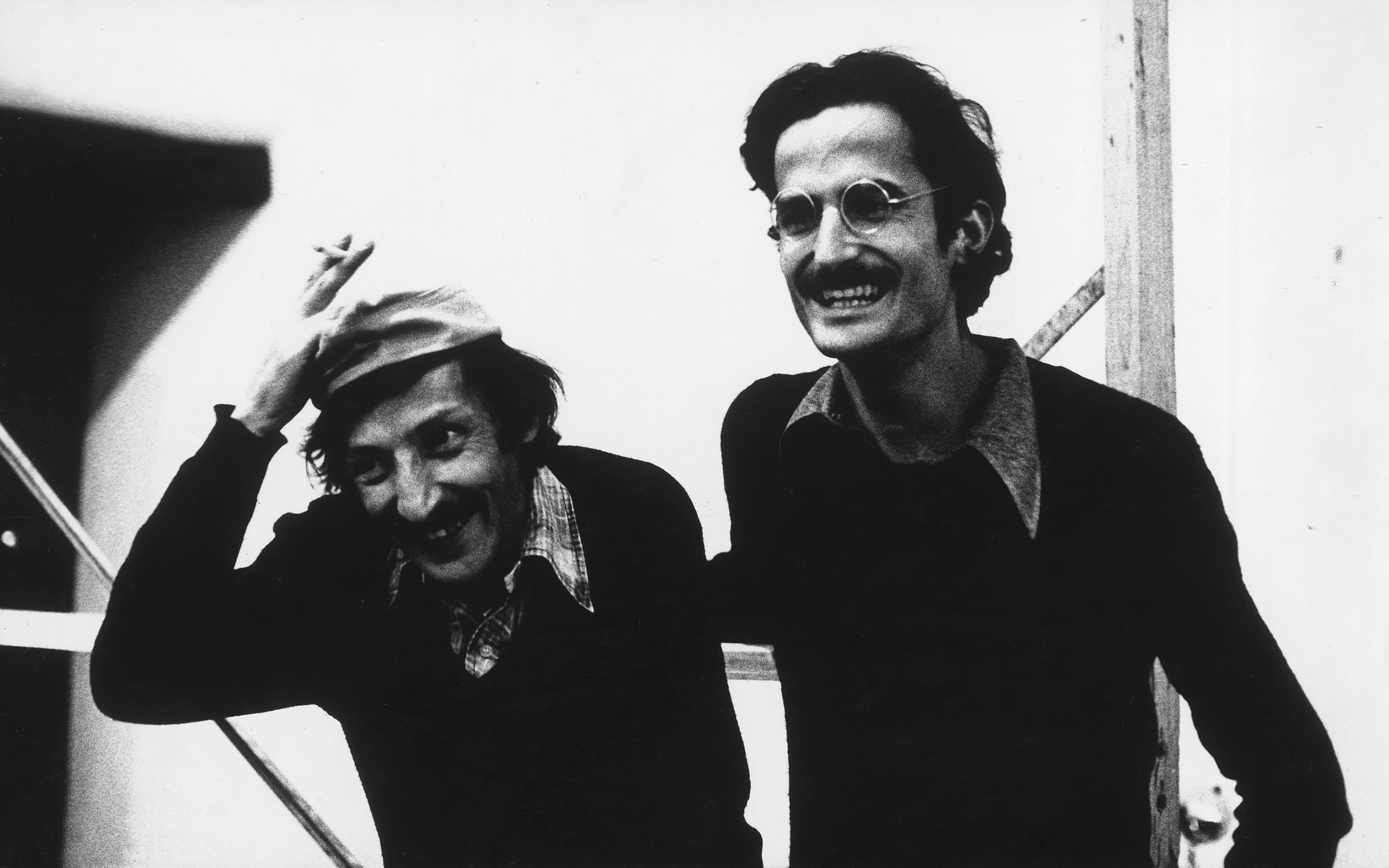 Germán Moure y Santiago Ospina, durante los ensayos de 'La huelga'.