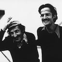 Germán Moure y Santiago Ospina, durante los ensayos de 'La huelga'.