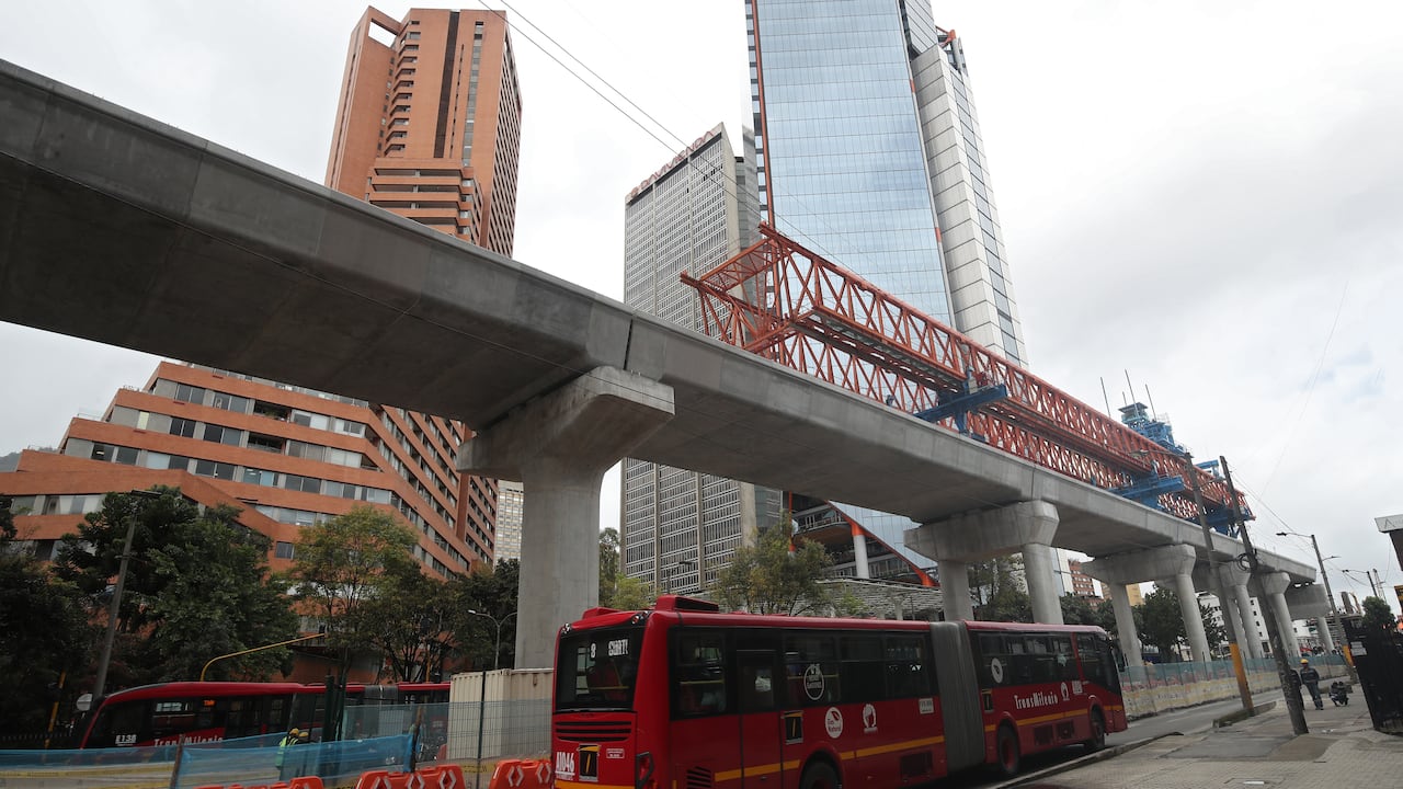 Obras del Metro de Bogotá en la avenida Caracas.