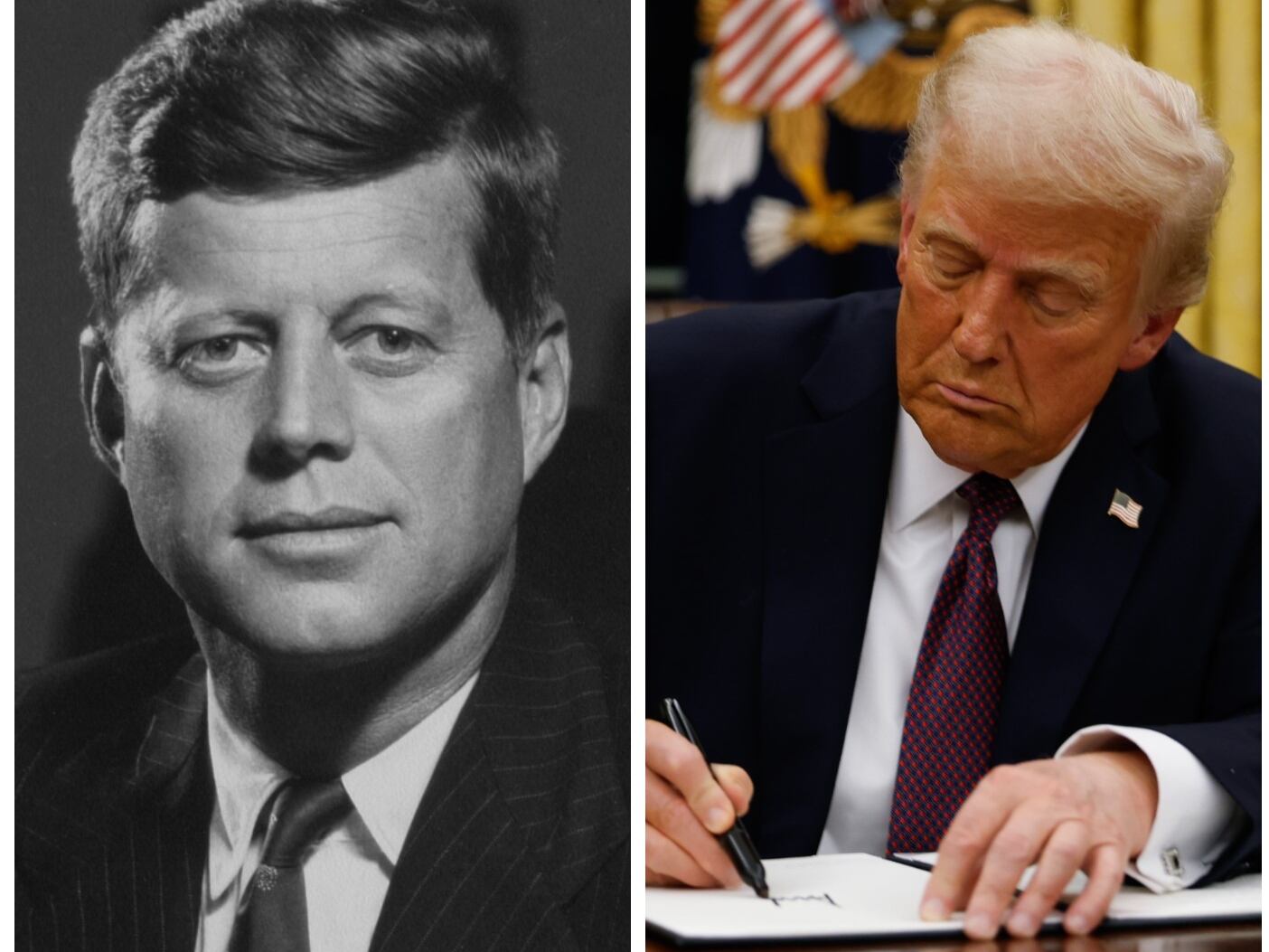 Trump celebró la firma del decreto.