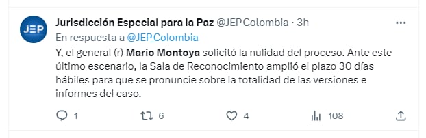 El general en retiro Mario Montoya pidió la nulidad del proceso por los falsos positivos en Antioquia.