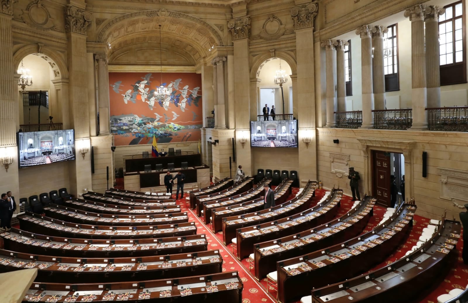 Panorama en el salón Elíptico del Congreso. 20 de julio de 2023.