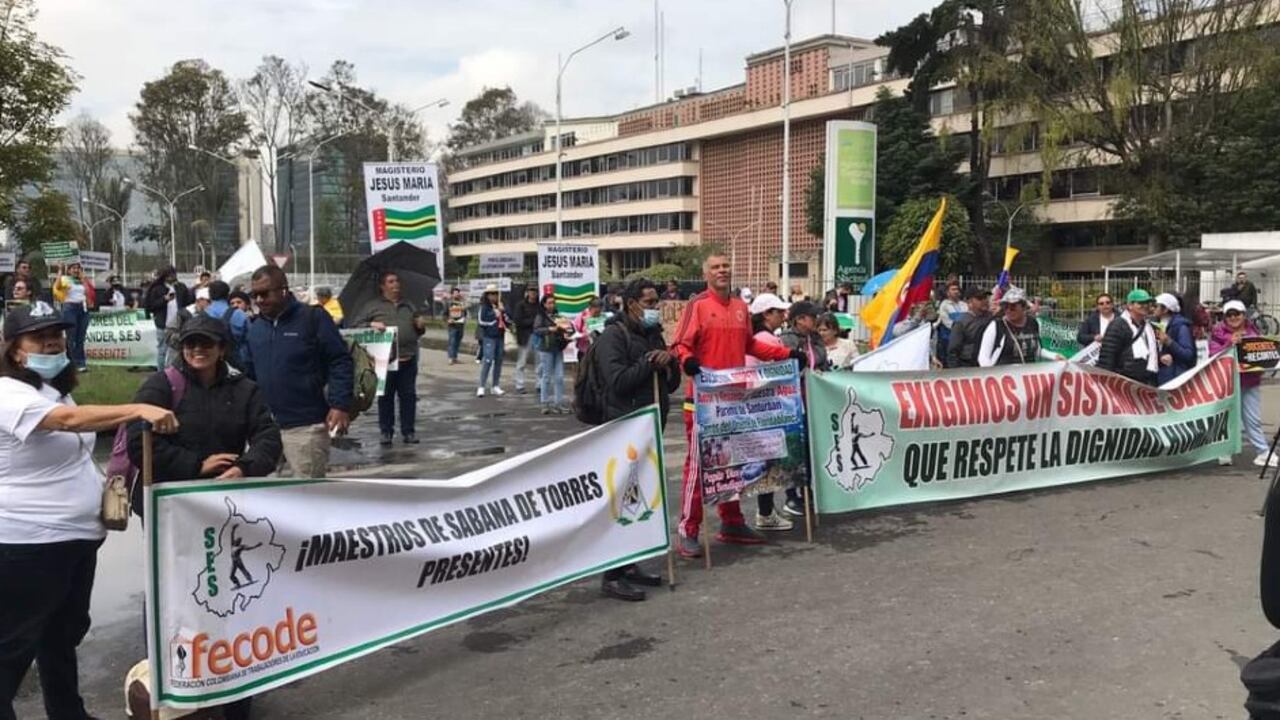 Sindicatos de Santander se manifestaron en contra del Gobierno.