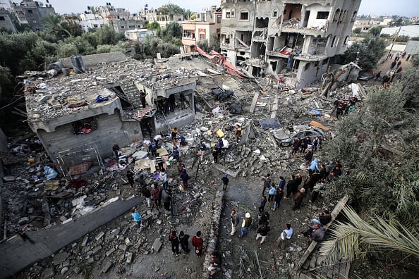 Gaza bombardeada.