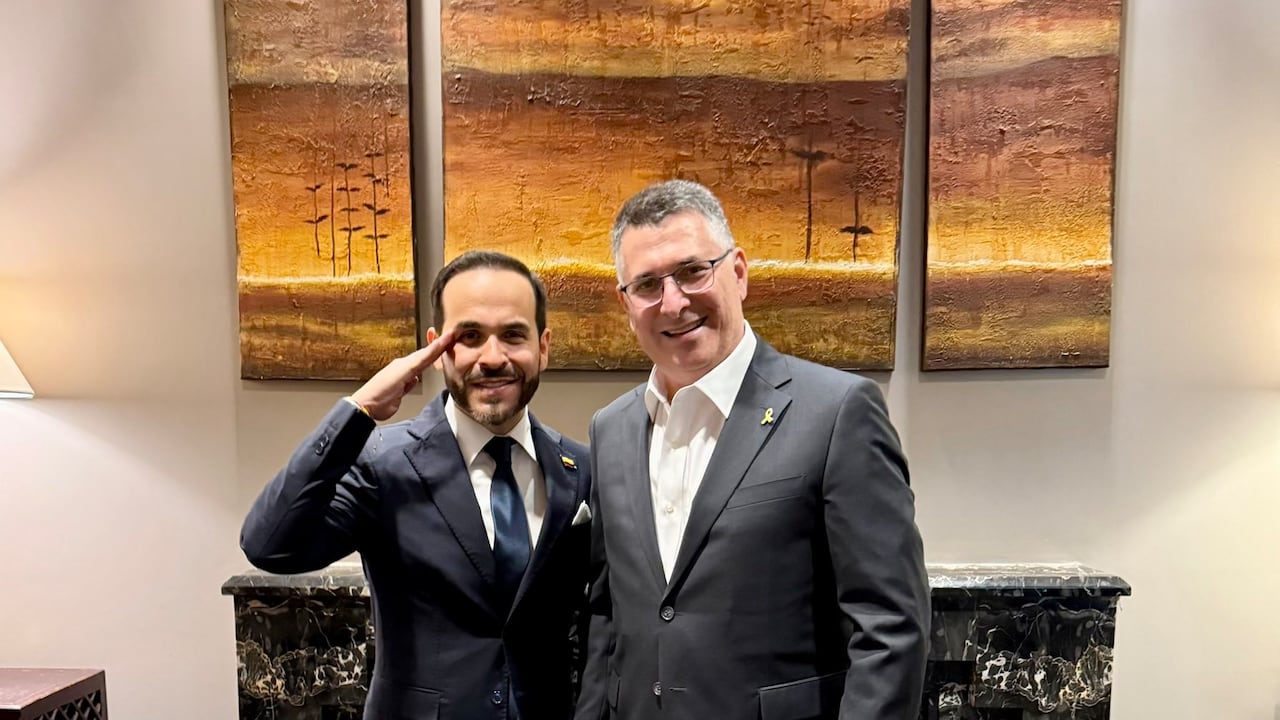 Abelardo de la Espriella y Gideon Sa’ar, canciller del Estado de Israel.