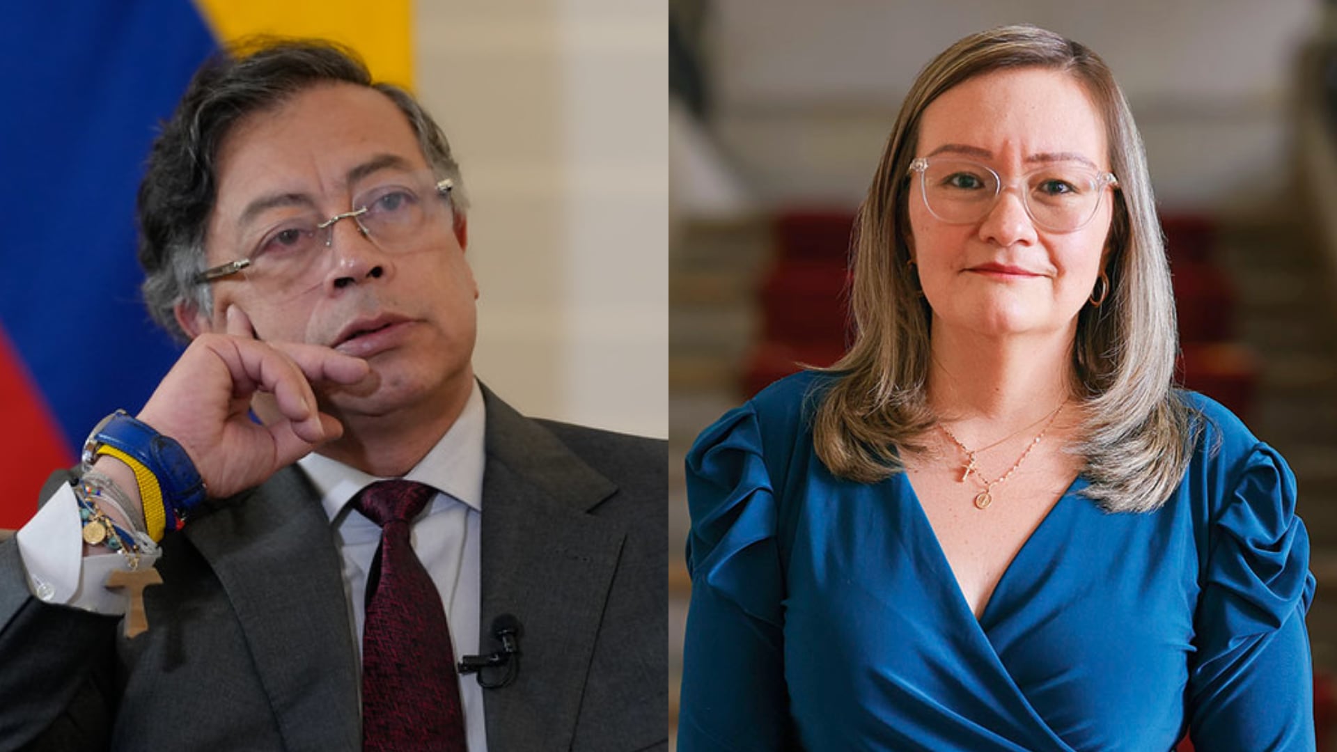 Gustavo Petro y Cielo Rusinque.