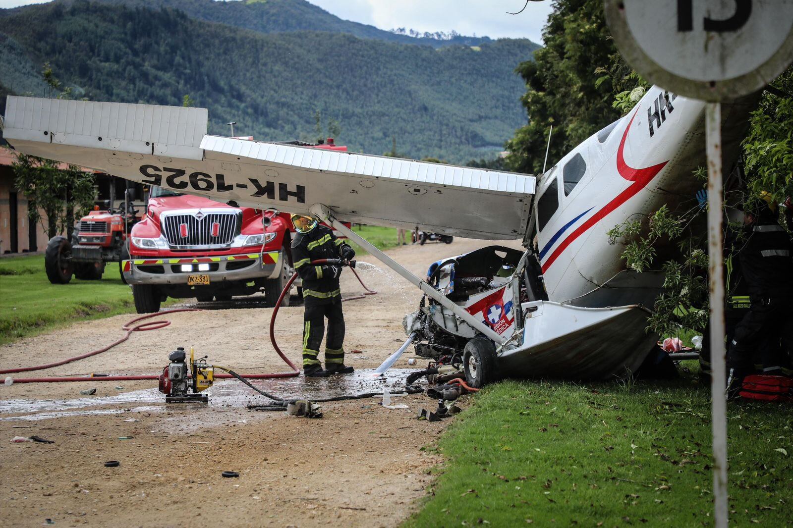 Una avioneta se accidentó entre Chía y Cajicá, en Cundinamarca.