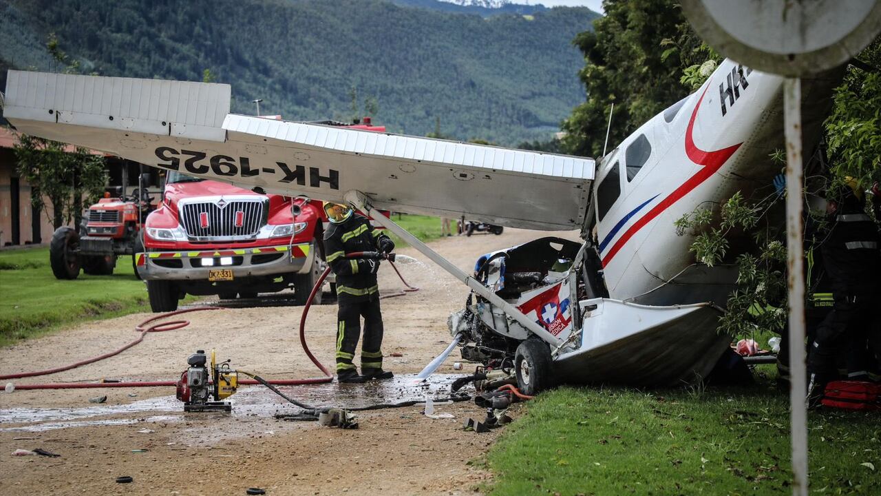 Una avioneta se accidentó entre Chía y Cajicá, en Cundinamarca.
