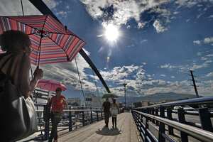 Intenso calor en la ciudad. El termómetro subió a los 33 grados en horas de la tarde.