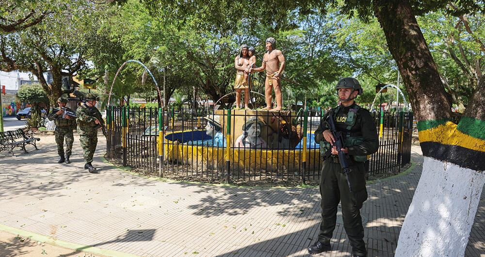Miembros de la Policía de Colombia.