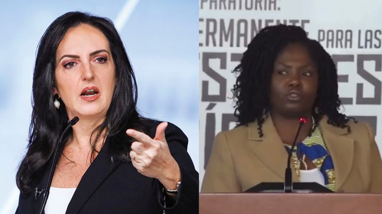 La senadora María Fernanda Cabal y la vicepresidenta Francia Márquez.