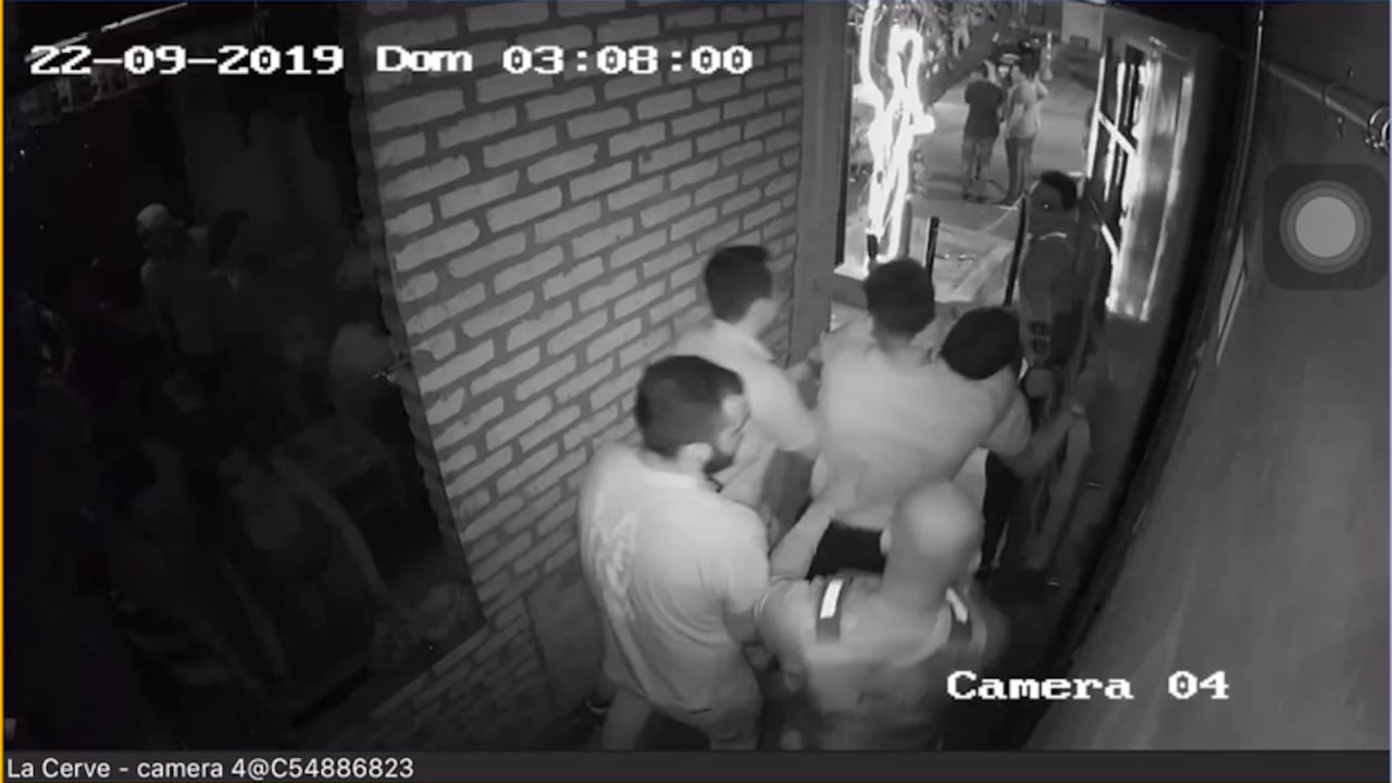 Momento de la agresión en el 2019.