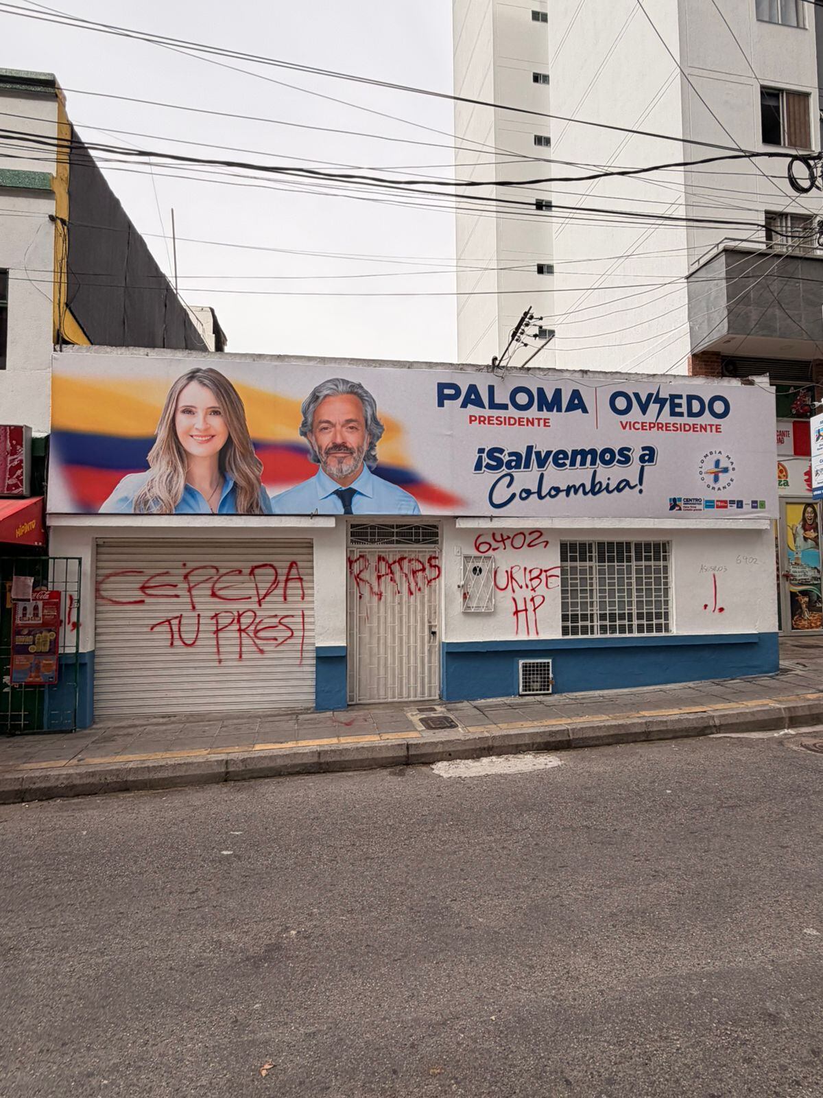 Denuncian la vandalización de la sede política ubicada en el barrio Antonio Santos de Bucaramanga.