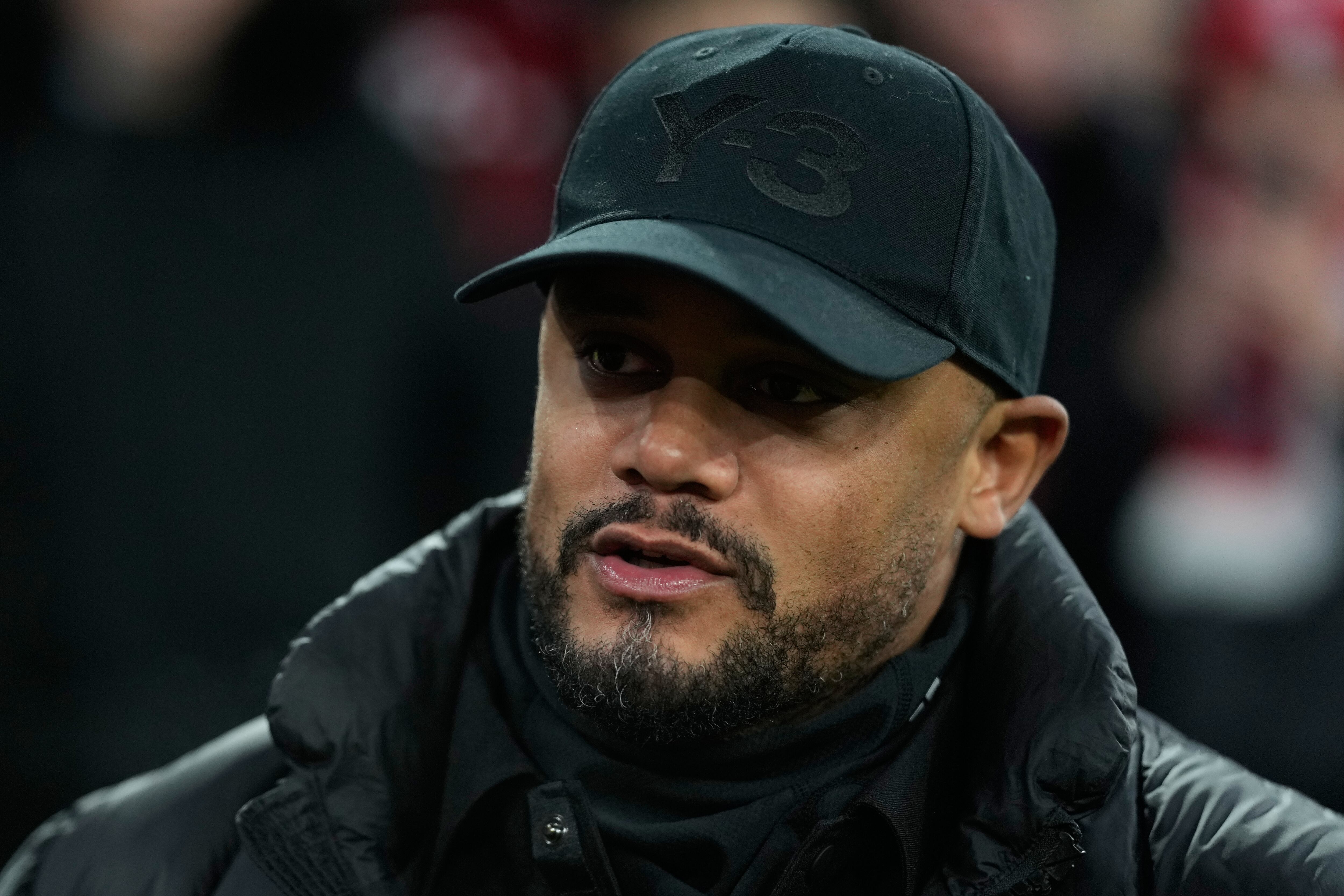 Bayern's head coach Vincent Kompany looks out from the bench prior to the Champions League opening phase soccer match between Bayern Munich and Union Saint-Gilloise, in Munich, Germany, Wednesday, Jan. 21, 2026. (AP Photo/Matthias Schrader)