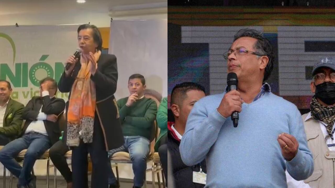 María del Carmen Hernández y Gustavo Petro