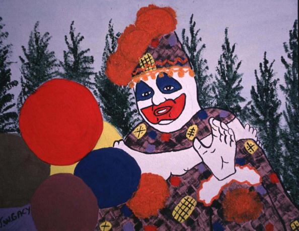 Pintura original de John Wayne Gacy - 'Pogo the Clown'.