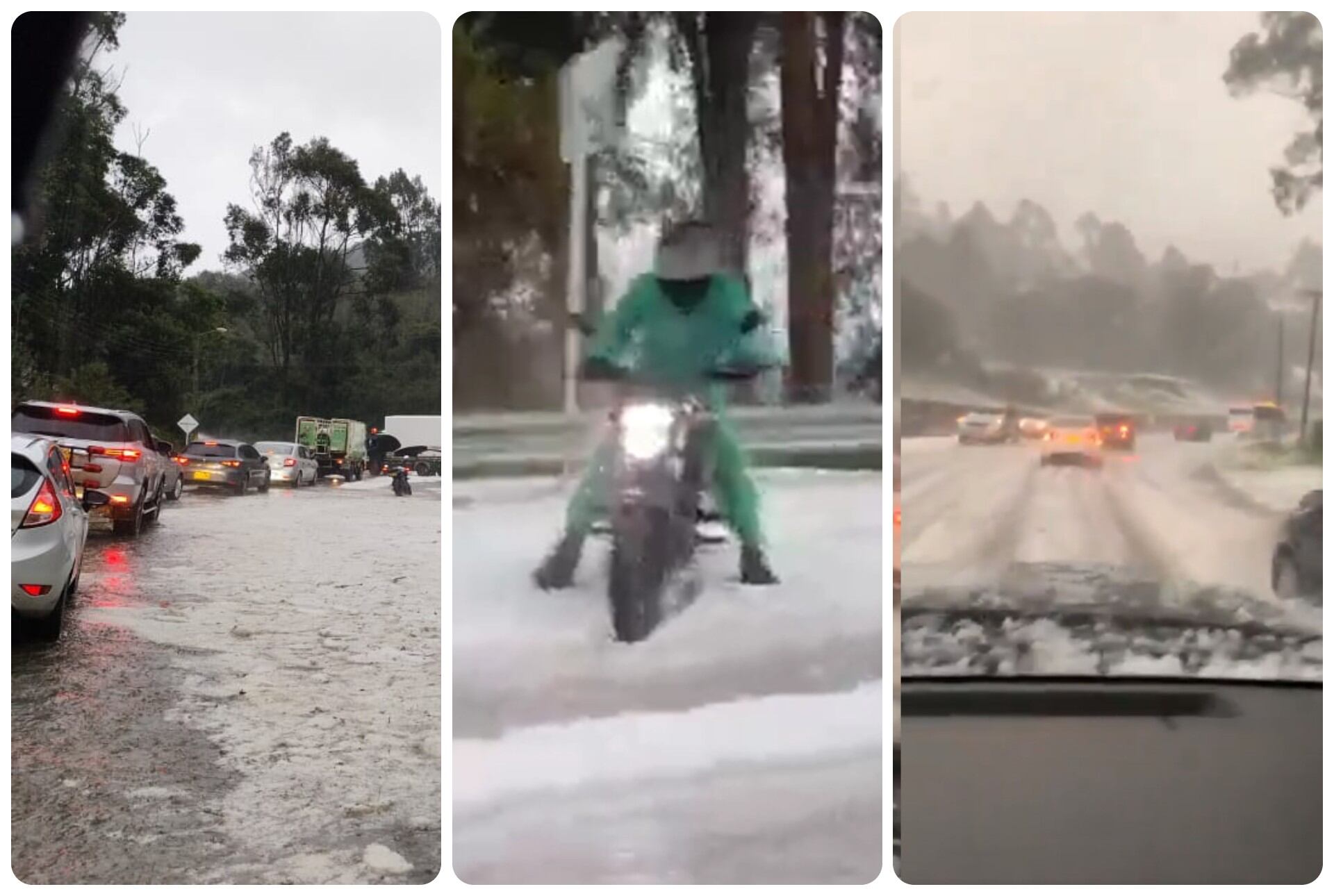 Emergencia en el municipio de La Calera por las fuertes lluvias y granizadas.