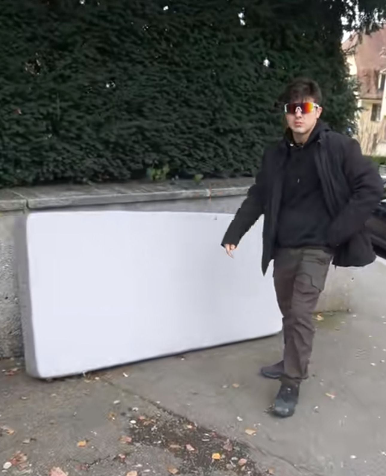 Un colchón en las calles de una de las ciudades más costosas de Suiza