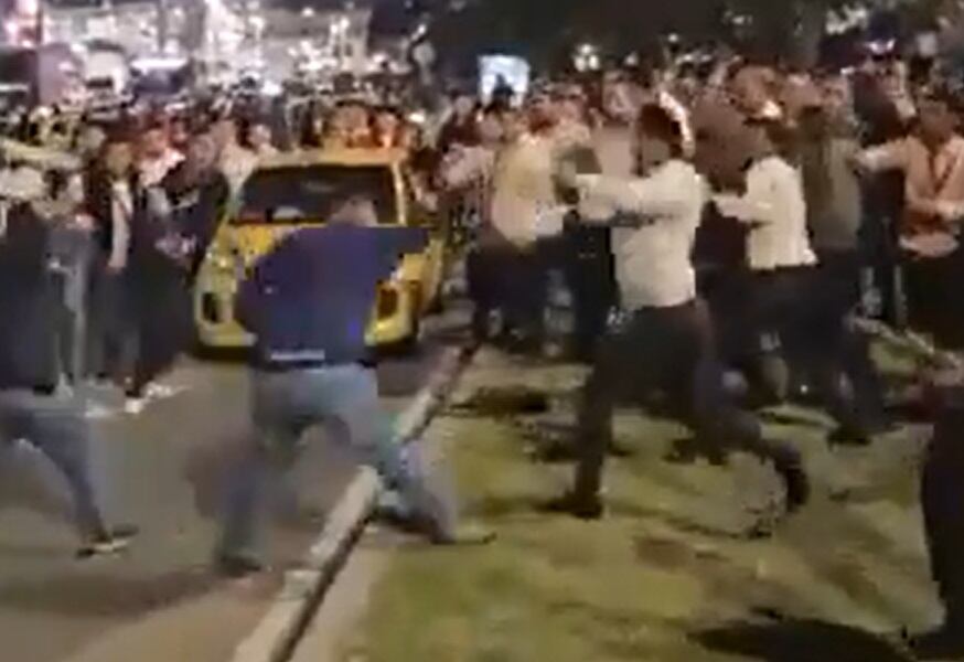 La situación colapsó el tráfico en esta zona de Bogotá.