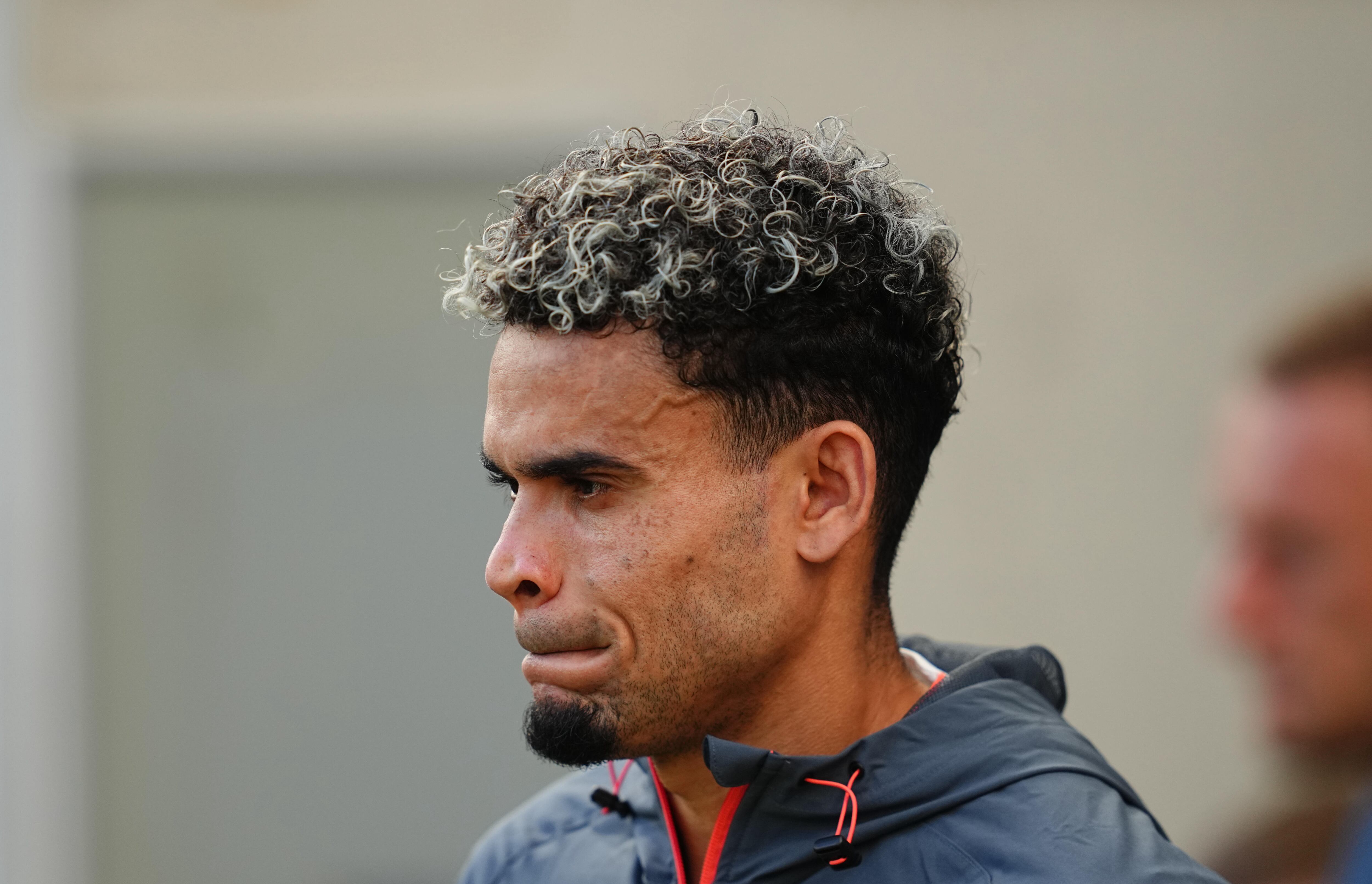 Luis Díaz (Bayern Munich)  looks on duringthe Bundesliga game between TSG Hoffenheim and FC Bayern München at PreZero Arena, Hoffenheim, Germany on September 20, 2025.  (Photo by Ulrik Pedersen/NurPhoto via Getty Images)