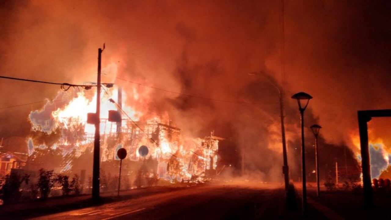 Así se vieron las calles de Panguipulli.