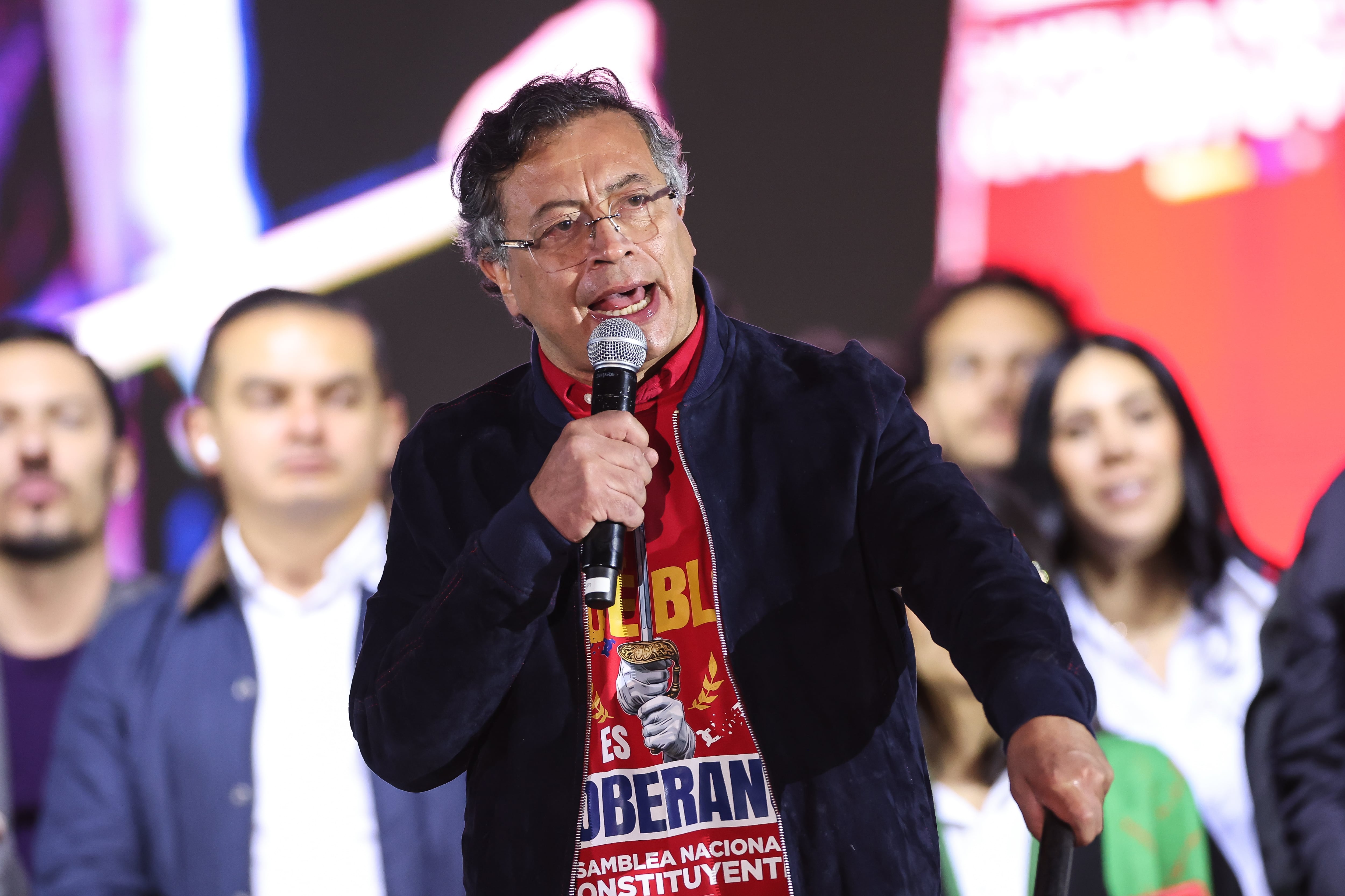 Presidente Gustavo Petro en la Plaza de Bolívar.