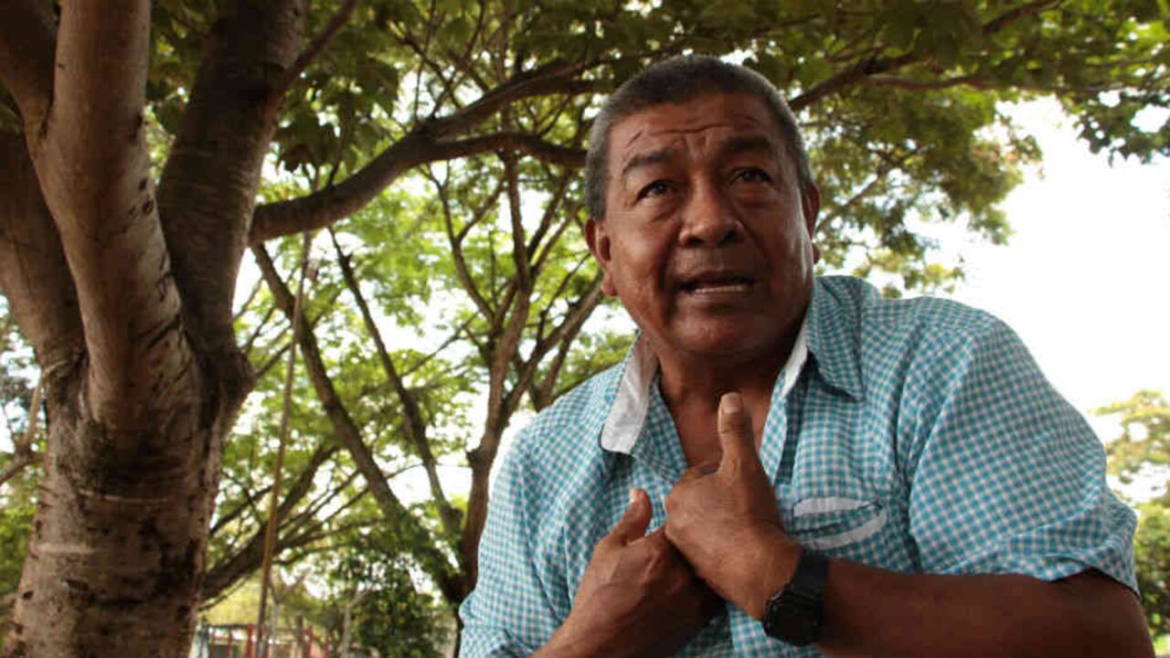 El líder indígena Argemiro Prieto, quien apoyó la minga en un principio, pero luego se apartó.