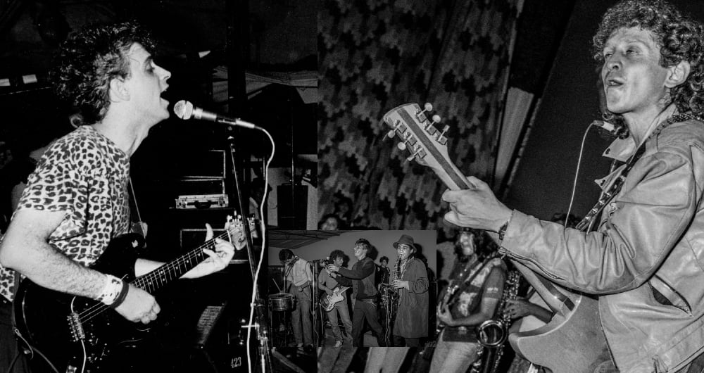 Gustavo Cerati (foto de A.Cherniavsky), Alex Lora y La Maldita Vecindad, en 'Rompan todo'.