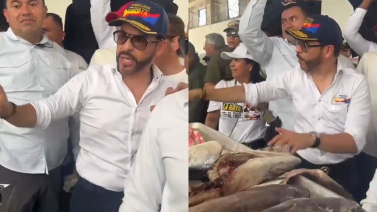 Abelardo de la Espriella durante una visita a la Plaza de Pescados y Mariscos de Santa Marta.