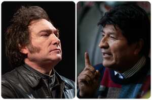 Javier Milei, presidente argentino y el expresidente de Bolivia, Evo Morales