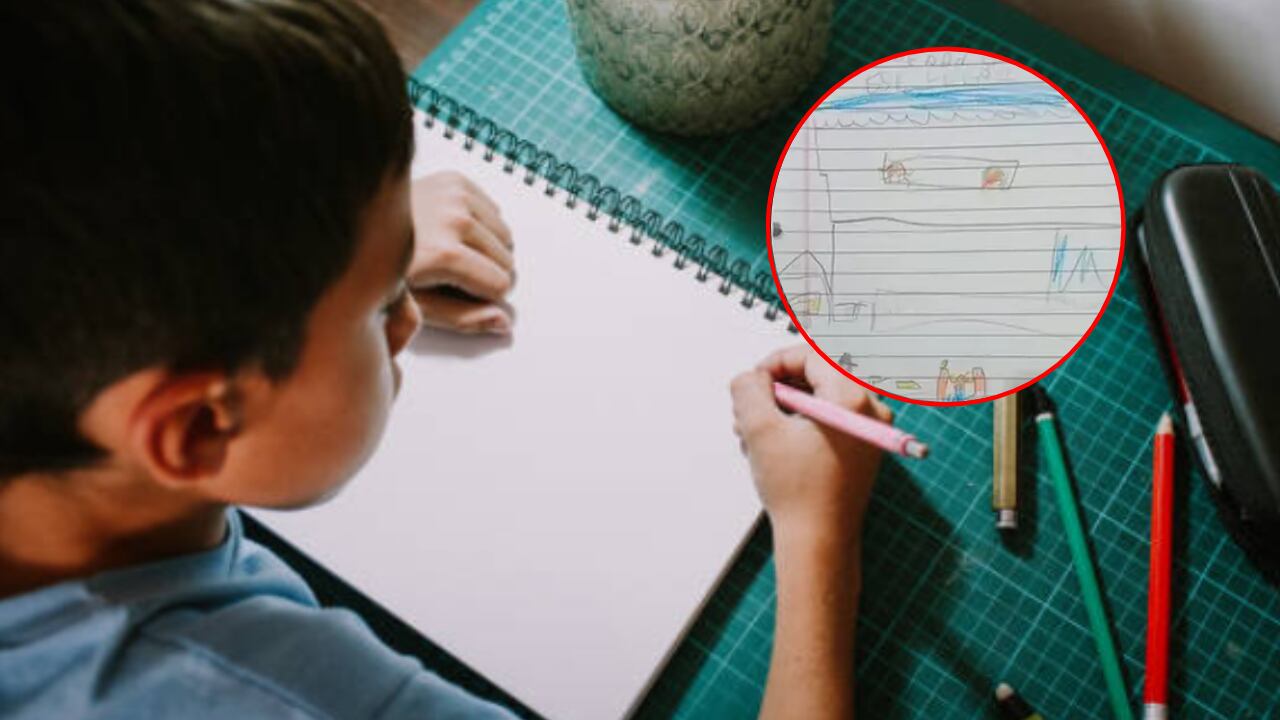 Triste realidad: le pidieron dibujar el lugar donde vivía y niño dibujó un homicidio; su historia se hizo viral