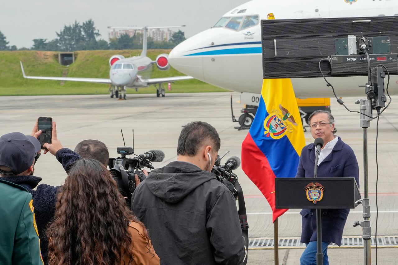 El presidente, Gustavo Petro, en su alocución desde Bogotá, el 17 de septiembre de 2025