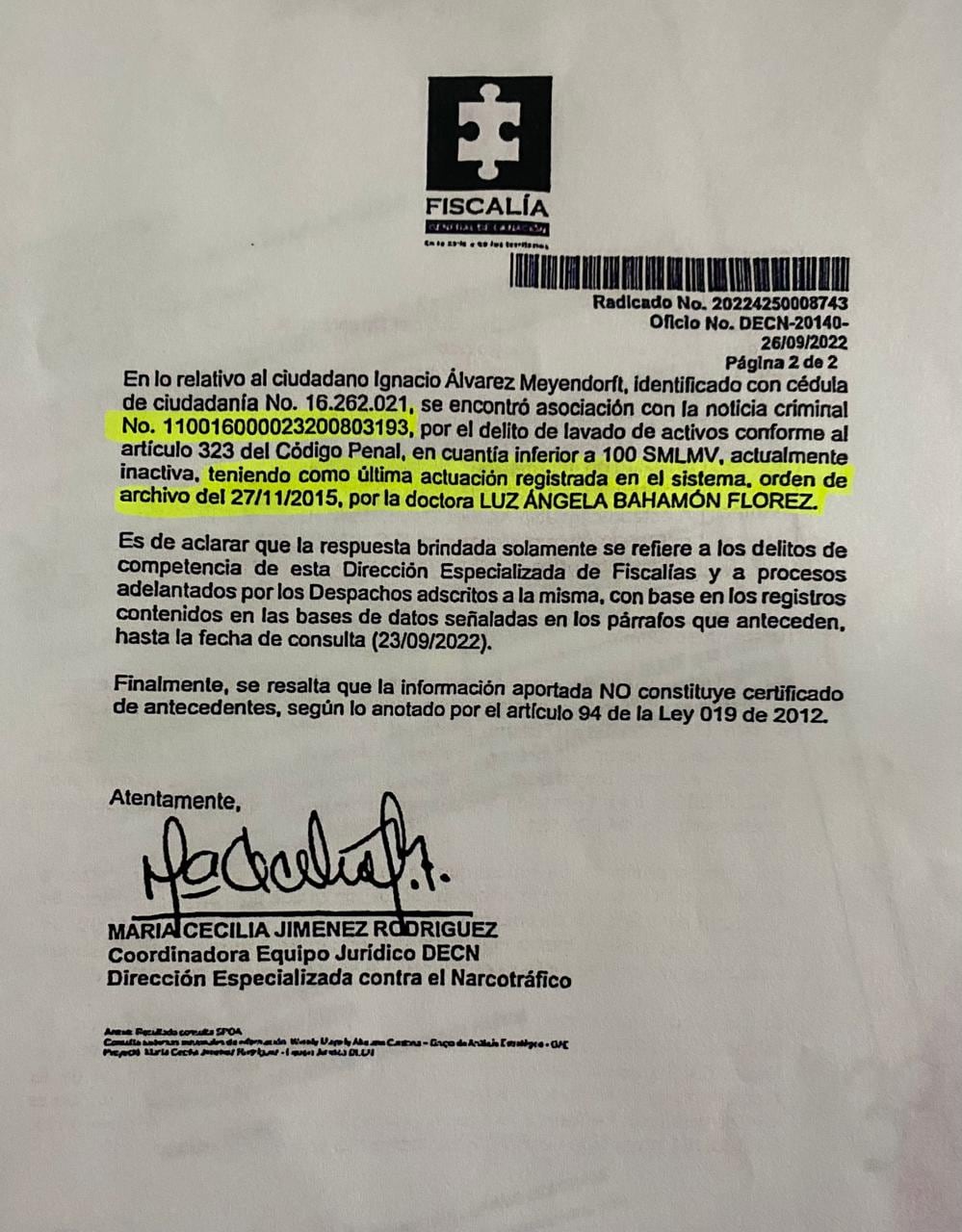 La multimillonaria extinción de dominio contra Ignacio Álvarez Meyendorf y otras 40 personas, lleva en la Fiscalía más de 12 años por despachos