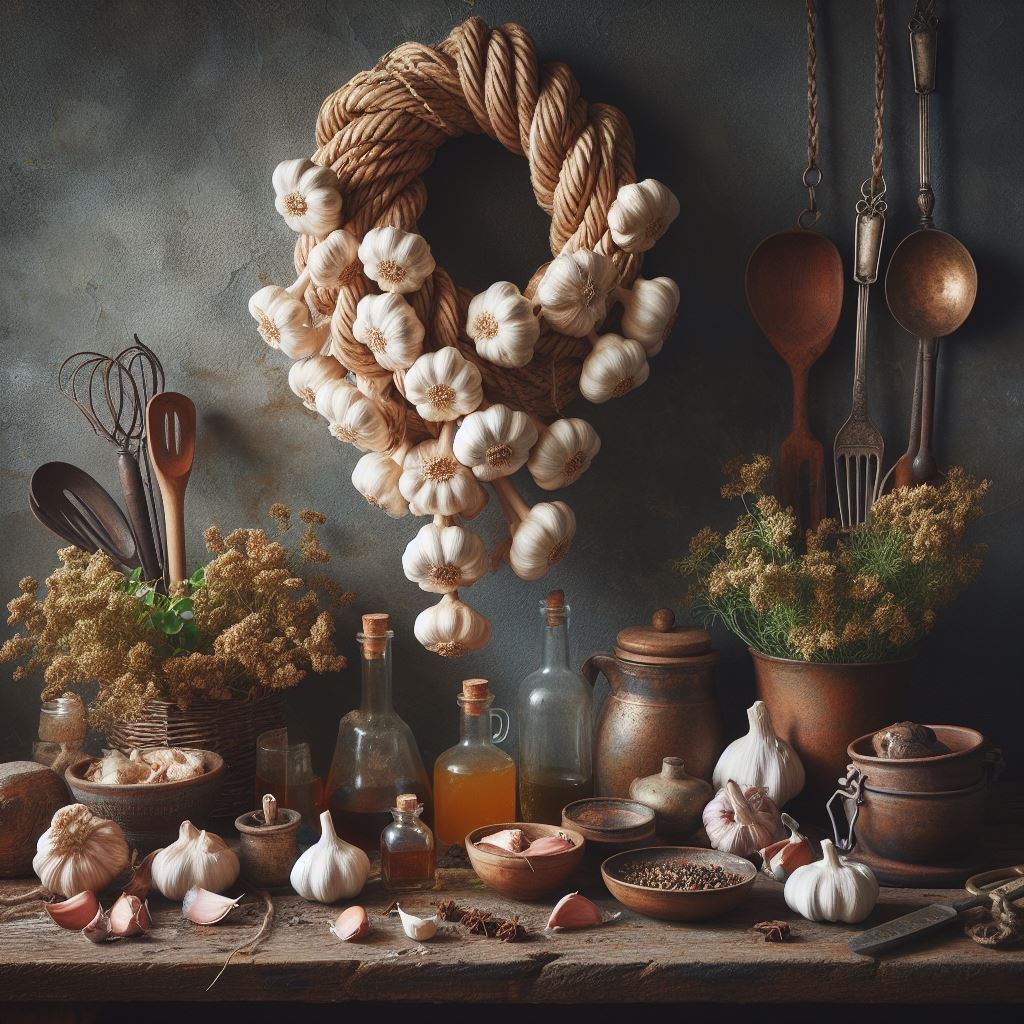 Decoración con ajo.