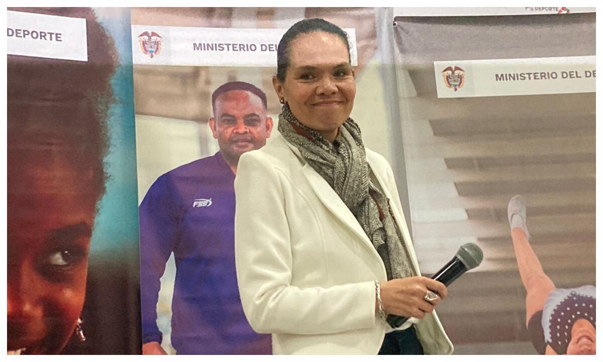 Astrid Bibiana Rodríguez, nueva Ministra del Deporte en su presentación.