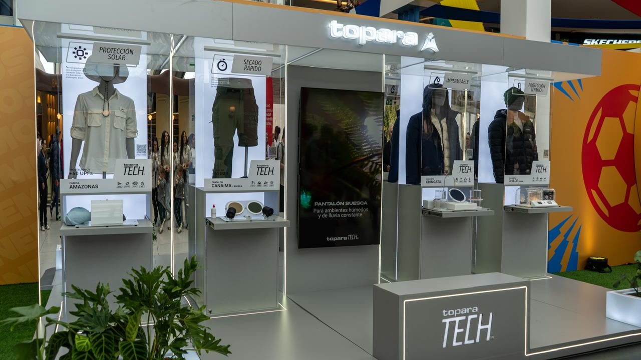 Topara Tech hace parte de la estrategia regional de innovación y expansión de la marca: una experiencia que acercala tecnología textil al consumidor.