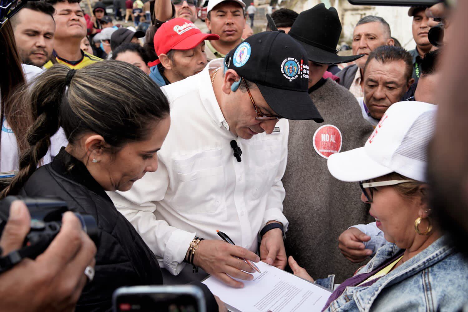 El gobernador dejó en firme su palabra.