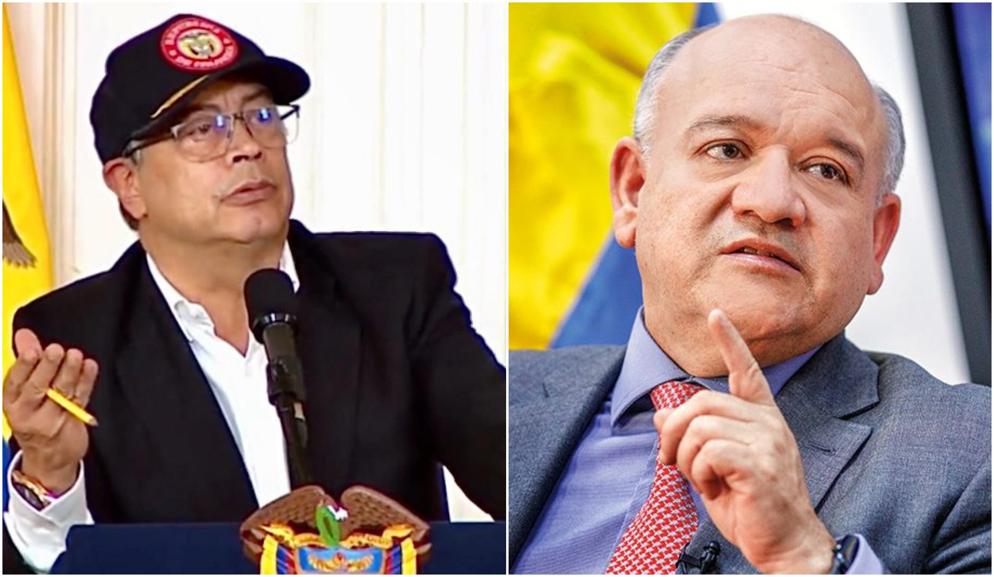 Presidente Gustavo Petro y el presidente de la Corte Constitucional magistrado José Fernando Reyes